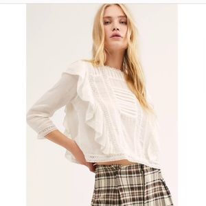 Free People Jasmine Ruffle Blouse